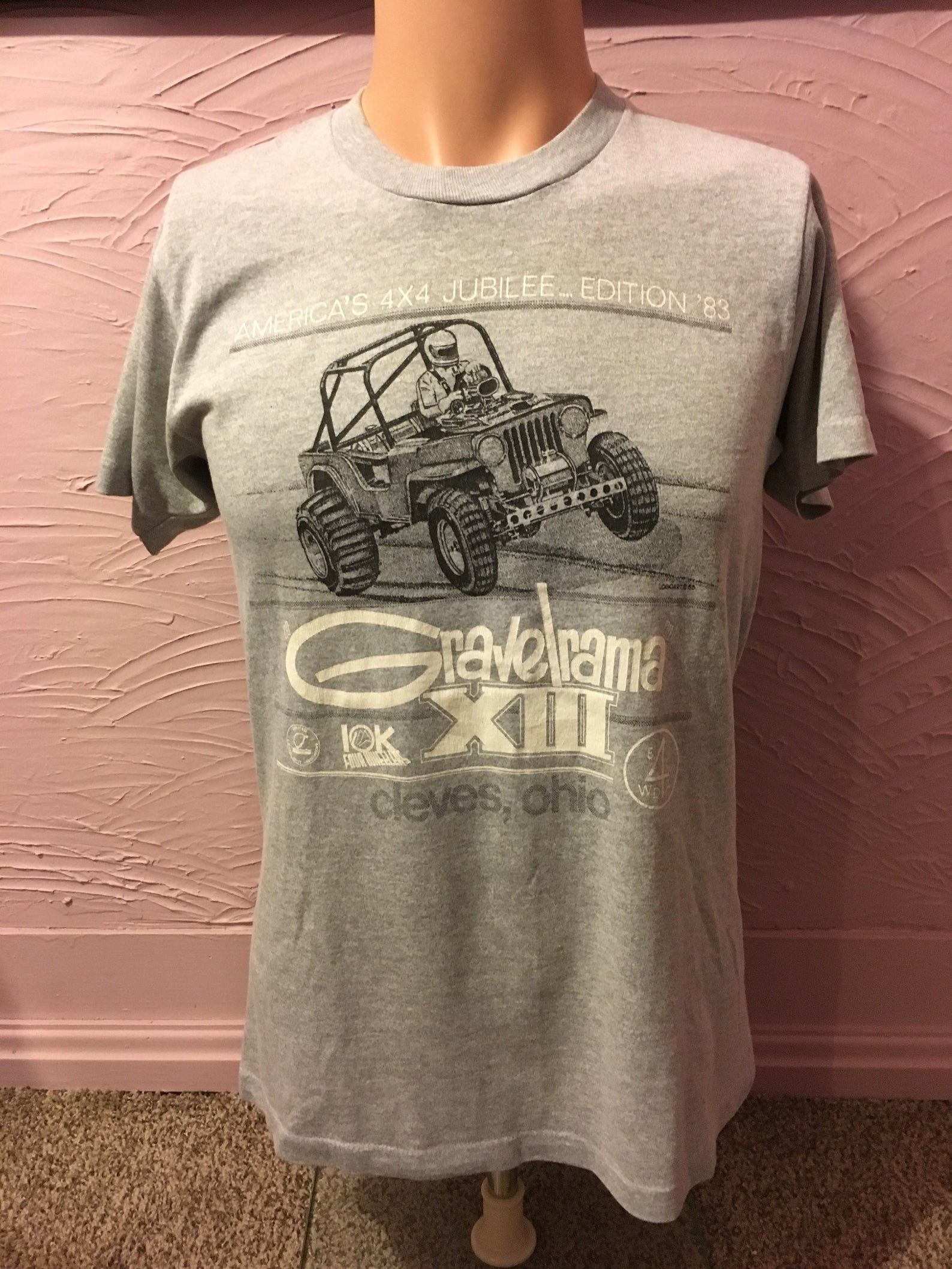 Rare Gravelrama 13 Hill Climb T-Shirt S/M 80'S Off Road