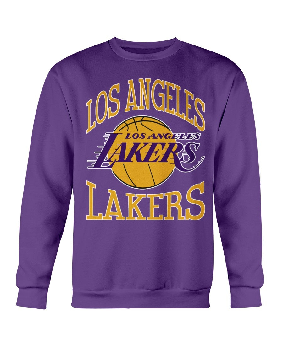Rare Lakers Los Angeles Dodgers Basketball Nba Vintage 90S Big Logo Spellout Sweatshirt 211105
