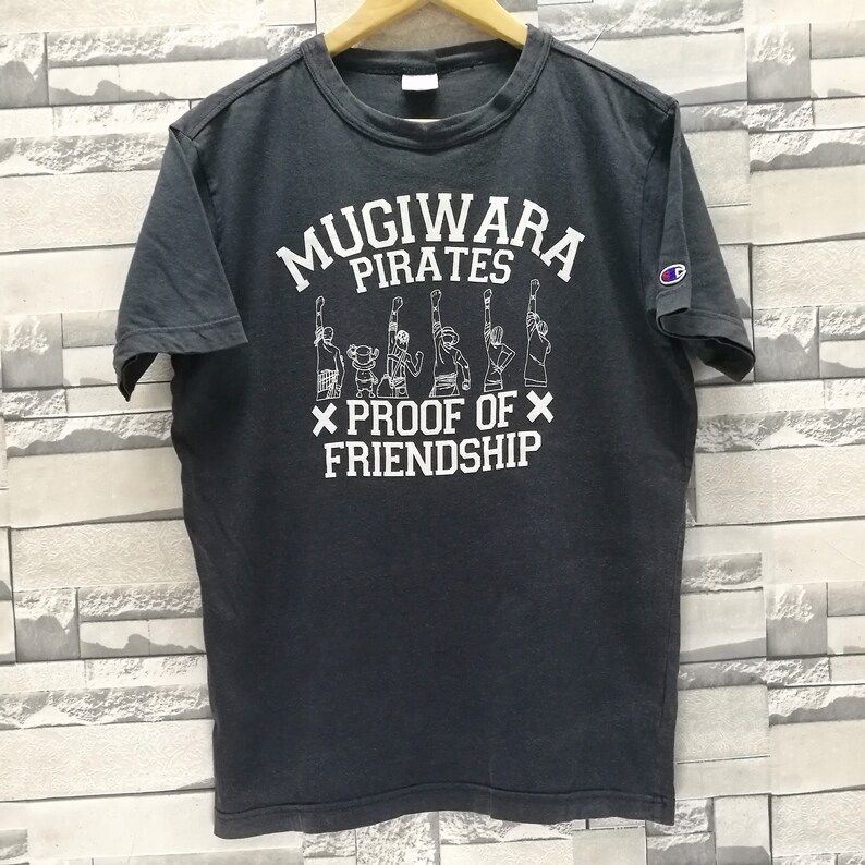 Rare One Piece X Champion Mugiwara Pirates Proof Of Friendship T Shirt