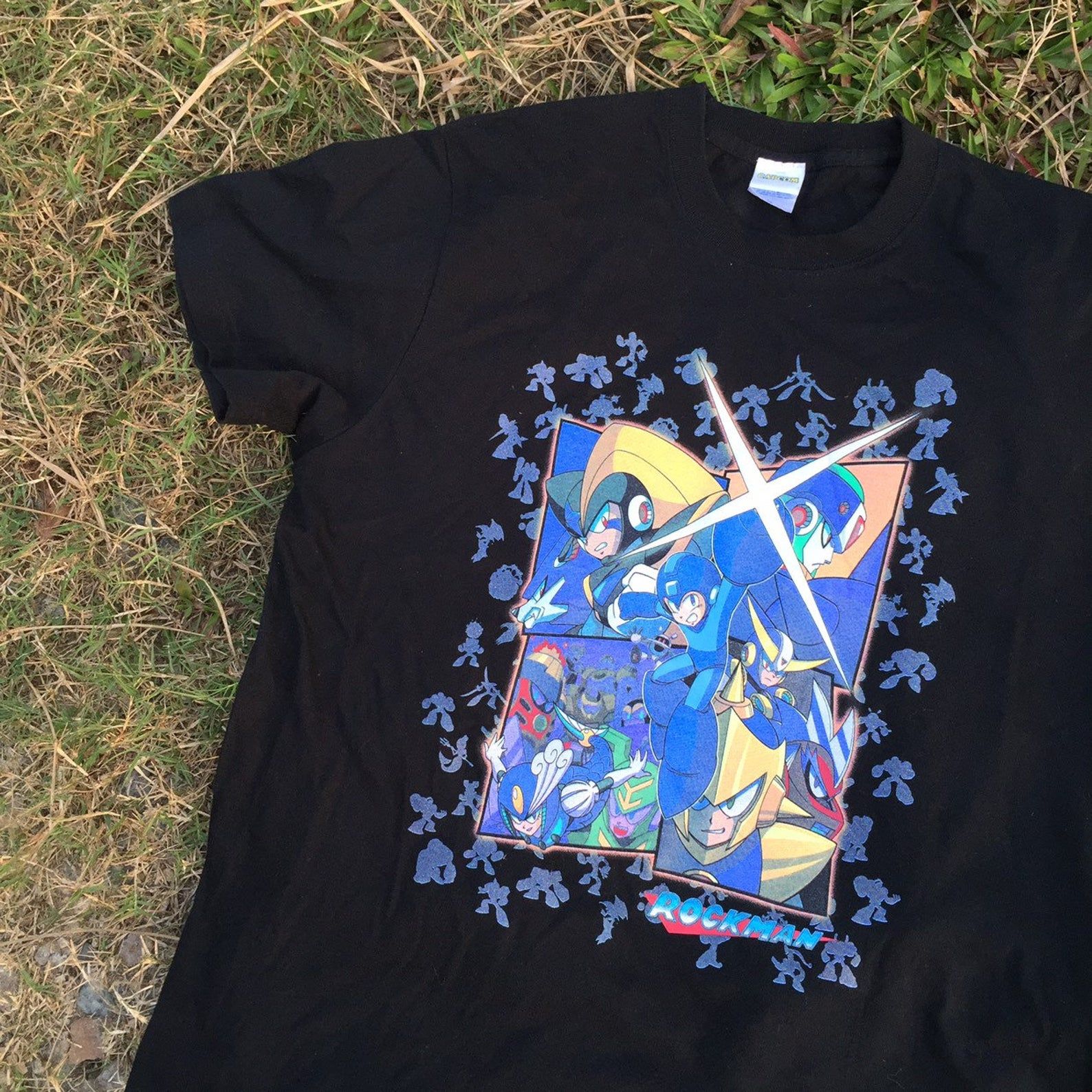 Rare Rockman Game T Shirt Capcom Promo Playstation Megaman