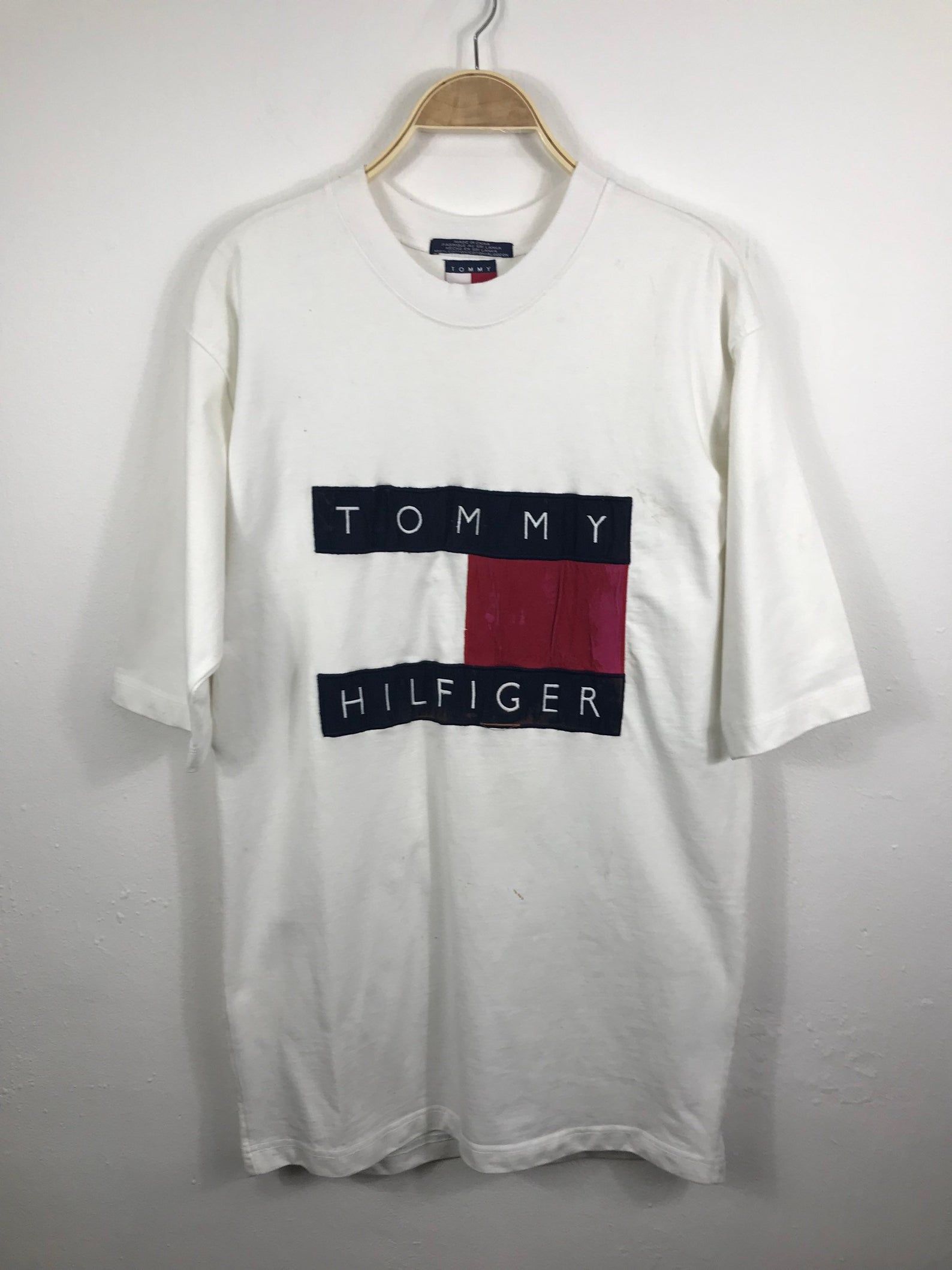 Rare Tommy Hilfiger Spellout Big Logo Shirt
