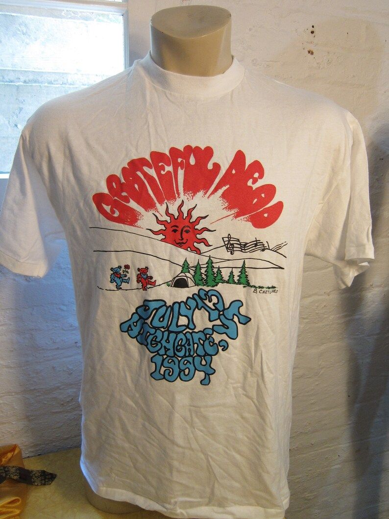 Rare True Vintage 1994 Grateful Dead Highgate Vermont Concert Shirt Single Sided Deadstock Unworn