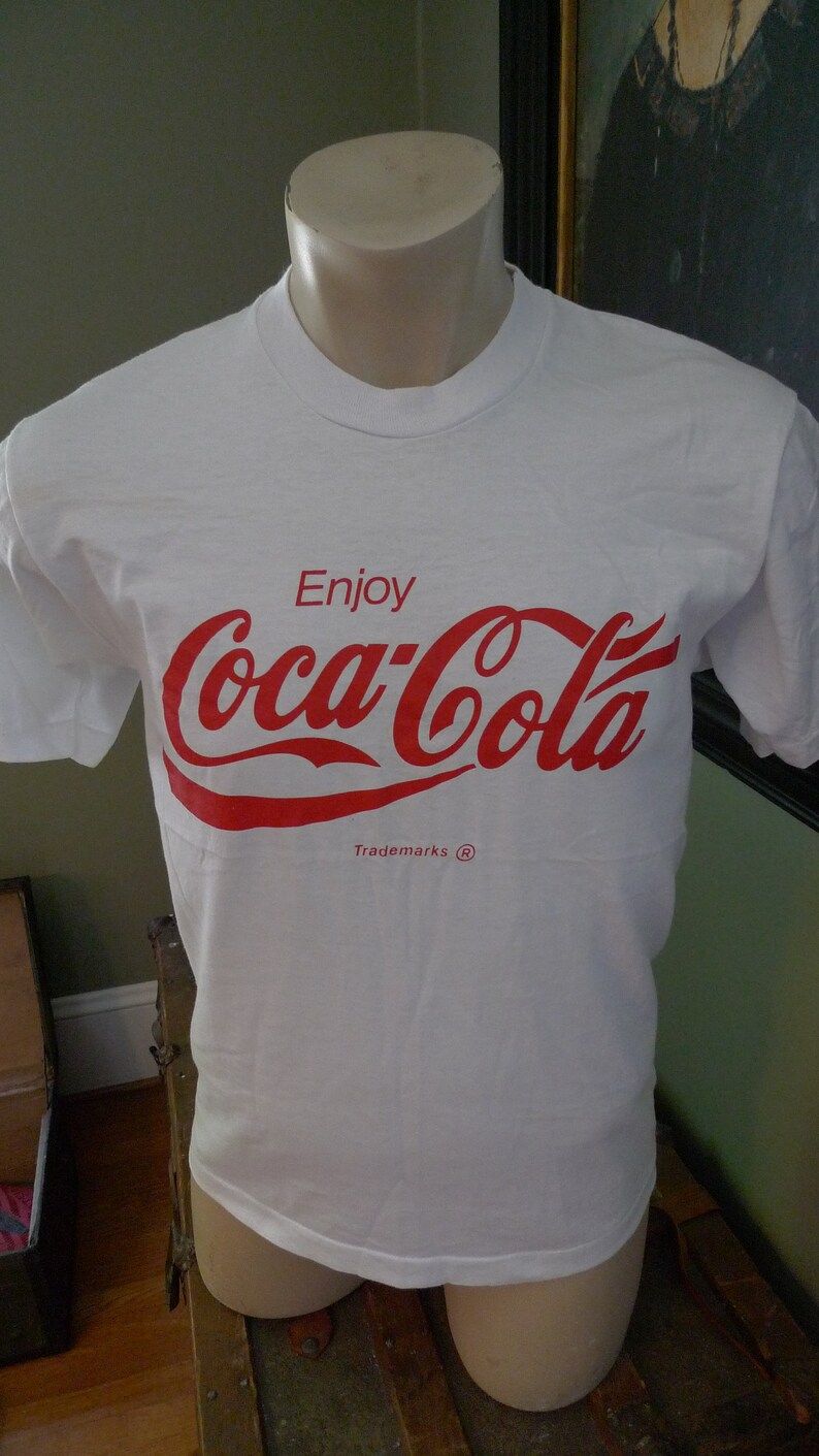 Rare True Vintage Early 1980S Coca Cola Shirt Screen Stars Single Sided Single Stitched Deadstock Unworn