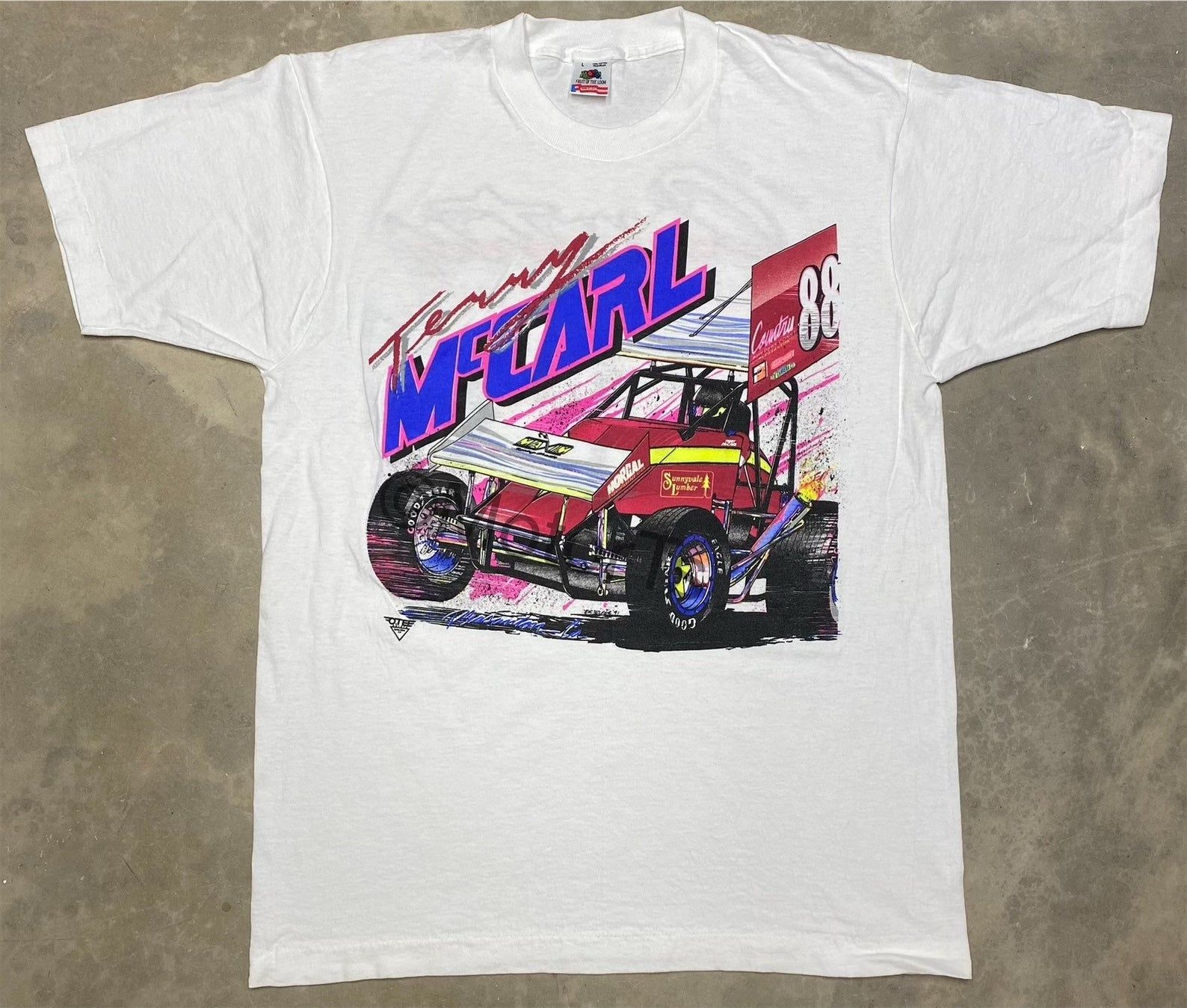 Rare Vintage 1991 Terry Mccarl S Car Tee -