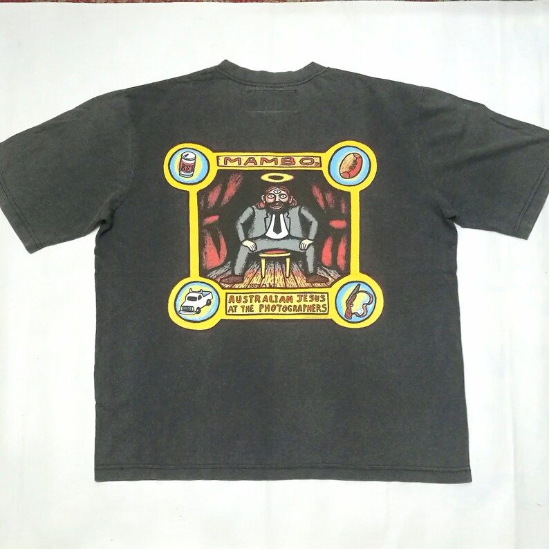 Rare Vintage 1995 Mambo Australian Jesus At The Photographers By Reg Mombassa T Shirt