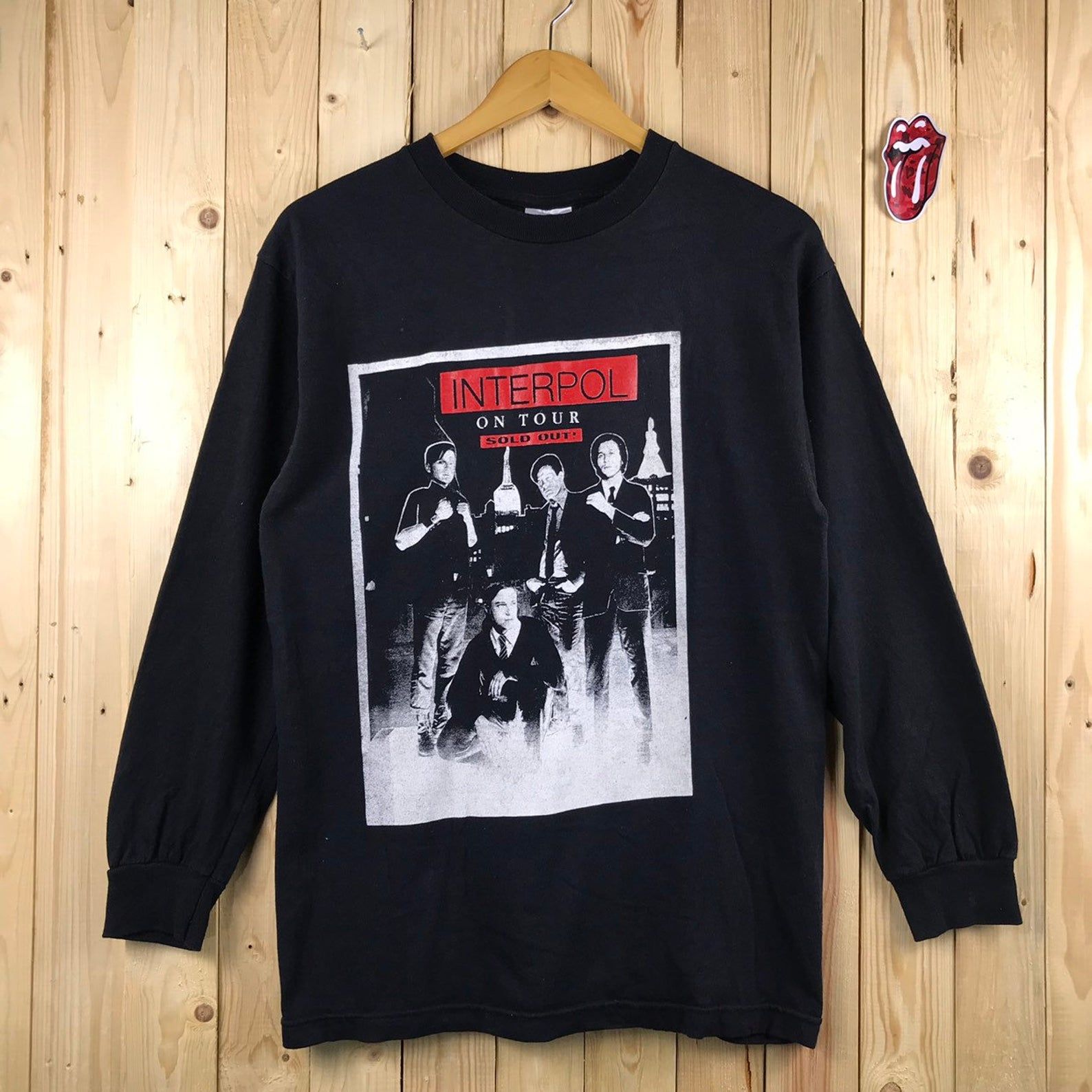 Rare Vintage 2000S Interpol On Tour Out Megaphone Britpop / Uk Band Longsleeve Shirt