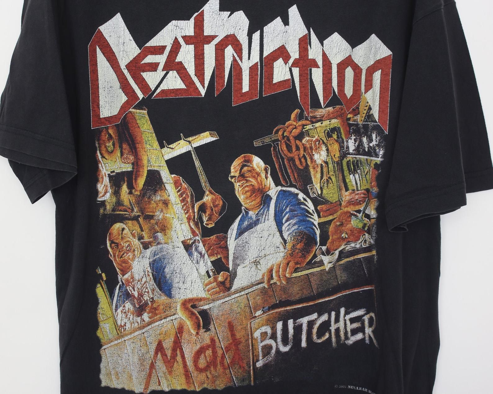 Rare Vintage 2001 Destruction Mad But Nuclear Blast German Trash Metal Band T-Shirt