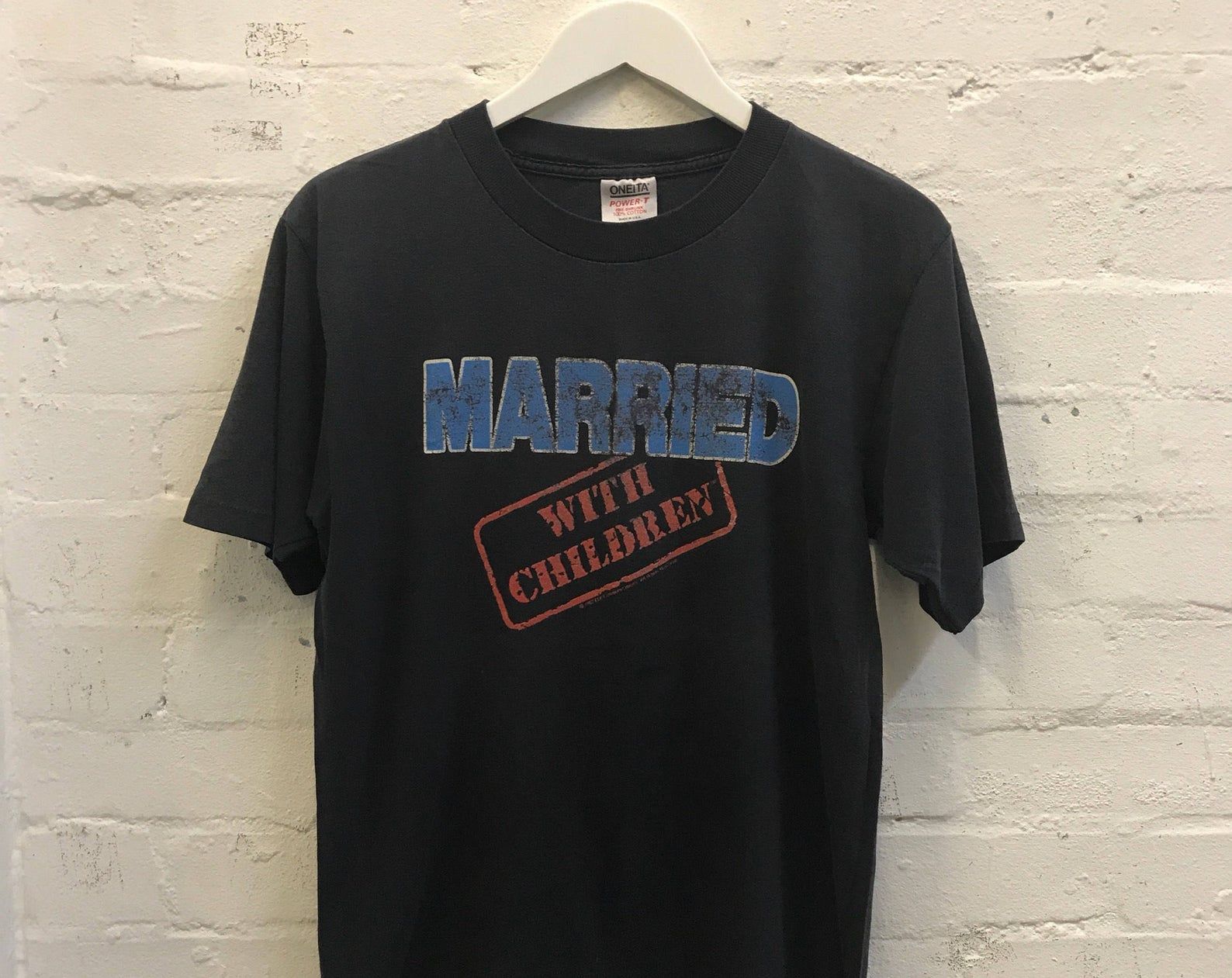 Rare Vintage 80'S 1987 'Married With Children' Distressed Logo Tee