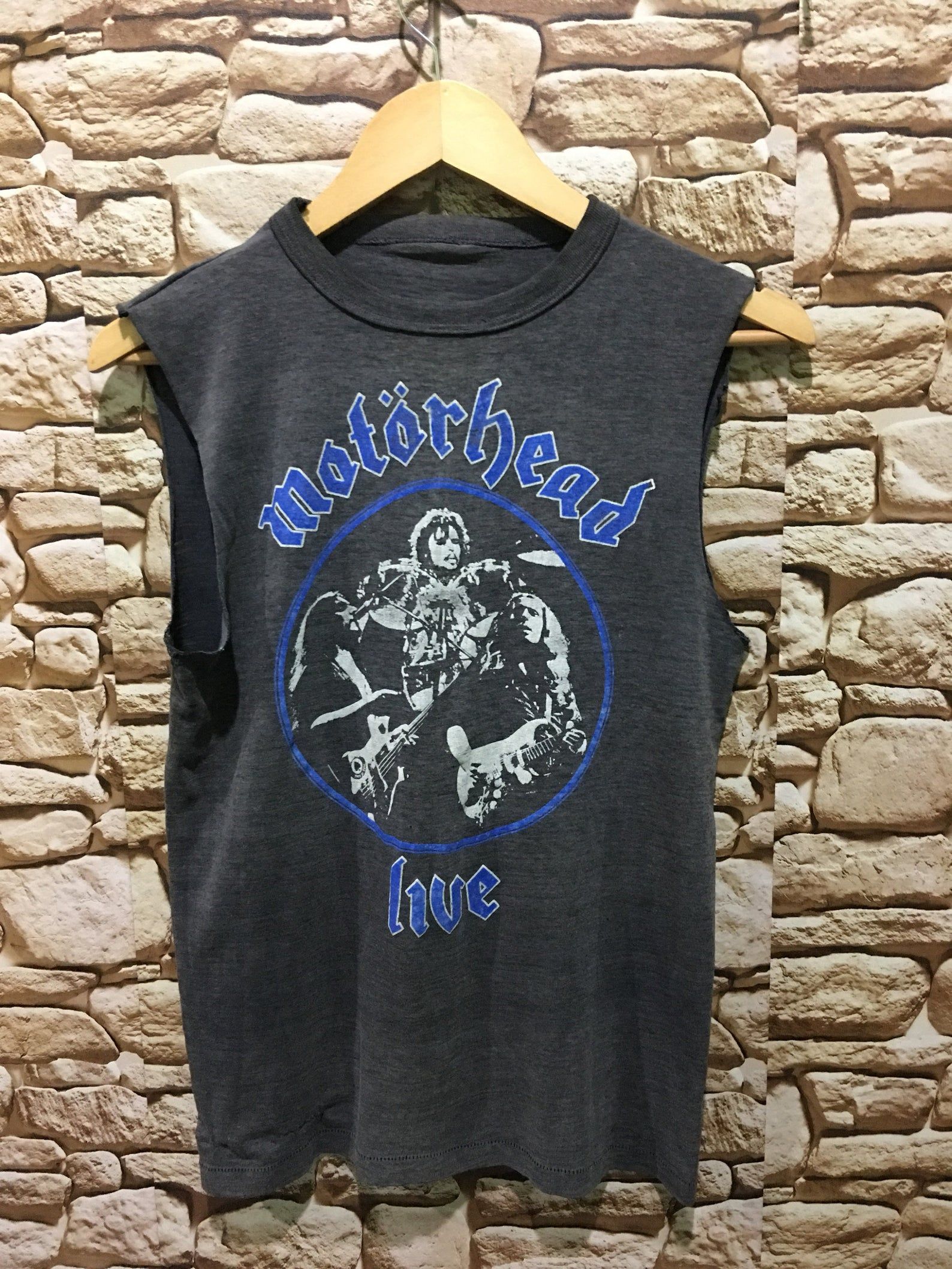 Rare Vintage 80S Motorhead Sleveless Tank Top Heavy Metal Band Anthrax Slayer Megadeth Tour Shirt