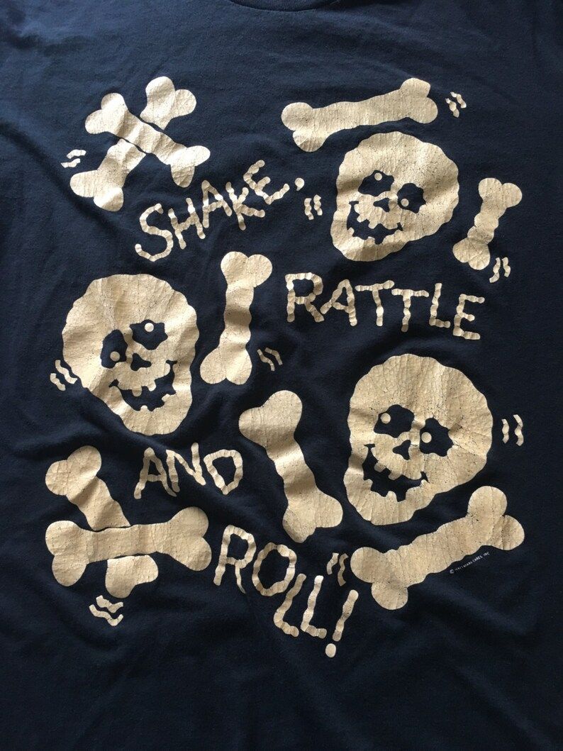 Rare Vintage 80S Shake Rattle And Roll T Shirt