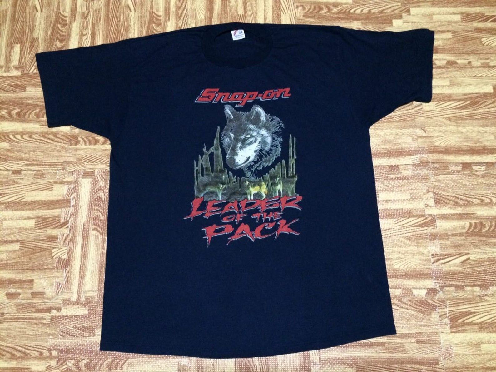 Rare Vintage 80S Snap - On Leader Of The Pack T Shirt X Blend Polyester 50/50