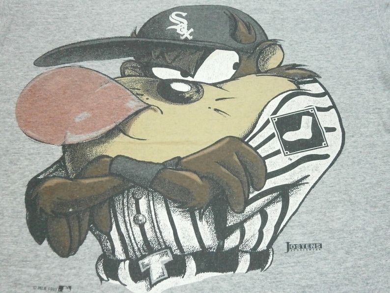 Rare Vintage 80S Taz Tasmanian Devil X White Sox T Shirt