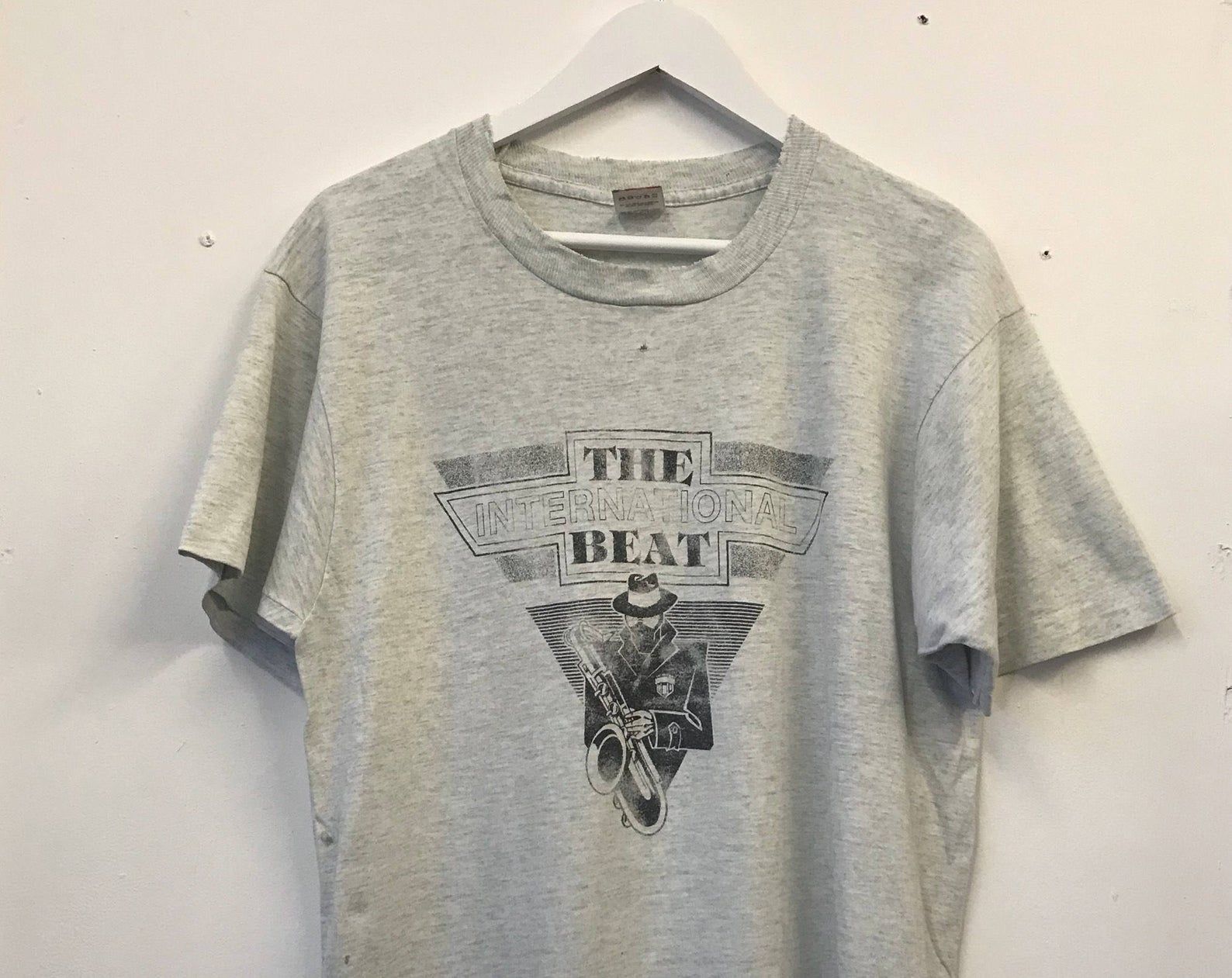 Rare Vintage 90S 1991 'The International Beat' The Hitting Line Reggae Dub Ska Mixtape Triple X Records Xxx Distressed Destroyed Tee Tshirt