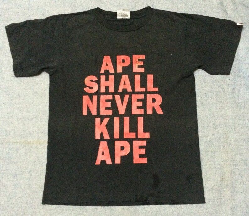 Rare Vintage 90S Bathing Ape Ape Shall Never Kill Ape