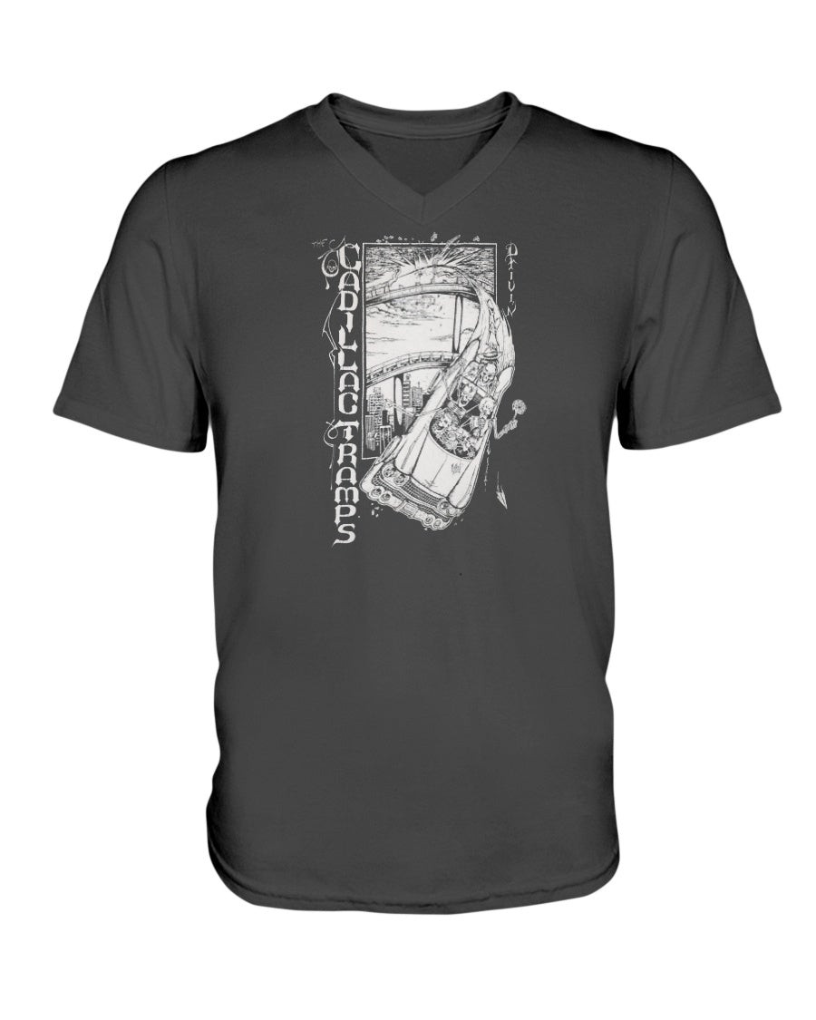 Rare Vintage 90S Cadillac Tramps Drivin V Neck Tee 090921