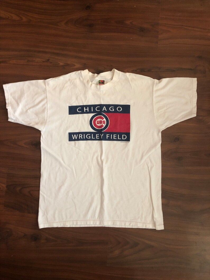 Rare Vintage 90S Chicago Cubs Wrigley Field Tee Shirt Arge