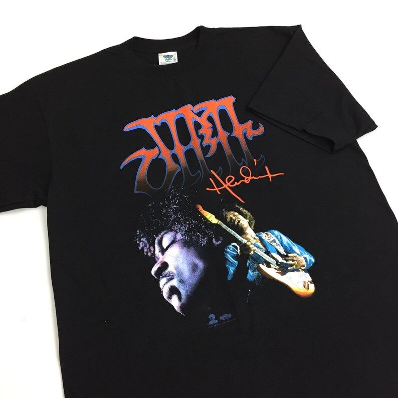 Rare Vintage 90S Jimi Hendrix Winterland Single Stitch Made In Usa Band Tour Psychedelic Rock And N Roll Graphic Tee T Shirt