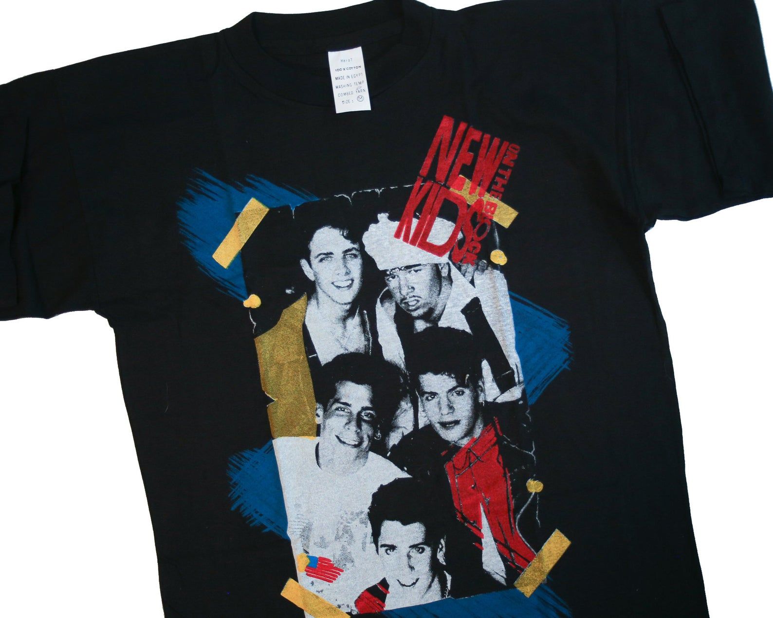 Rare Vintage 90S New On The Block T-Shirt M | Boy Band Nkotb Backstreet Nsync Take That Spice Girls One Direction East 17 Joey