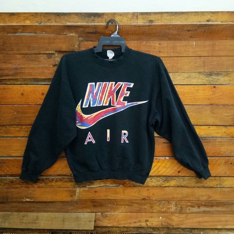 Rare Vintage 90S Nike Big Logo Sweatshirt Fits L Nike Air Sweatshirt