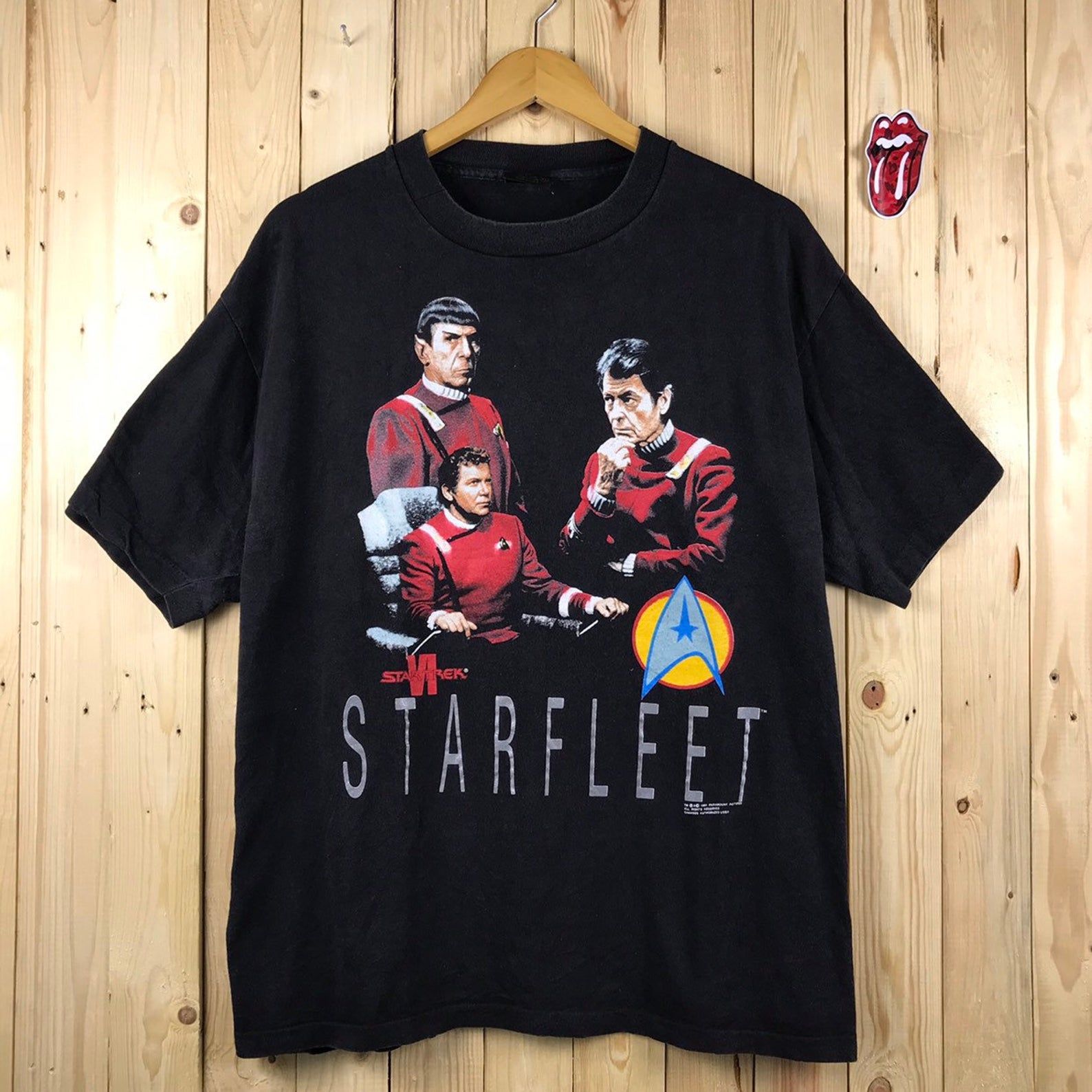 Rare Vintage 90S Star Trek Star Fleet The Next Generation Movie Shirt