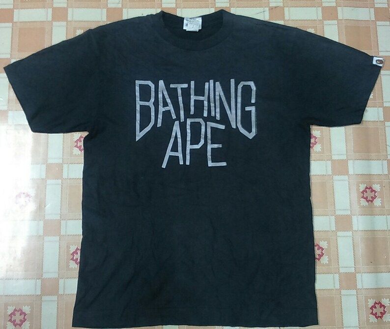 Rare Vintage A Bathing Ape Black T Shirt