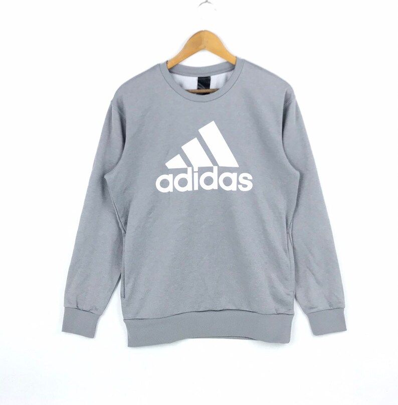 Rare Vintage Adidas Sweatshirt Adidas Spellout Big Logo Jumper Pullover Sweater Fashion Style Sportwear Streetwear Hip Hop Swag