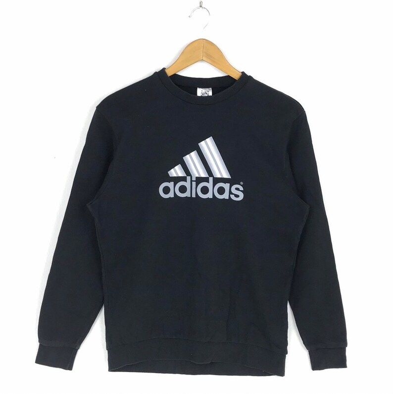 Rare Vintage Adidas Sweatshirt Adidas Spellout Big Logo Sportwear Sweater Fashion Style Retro Rap Tees Hip Hop Swag Streetwear