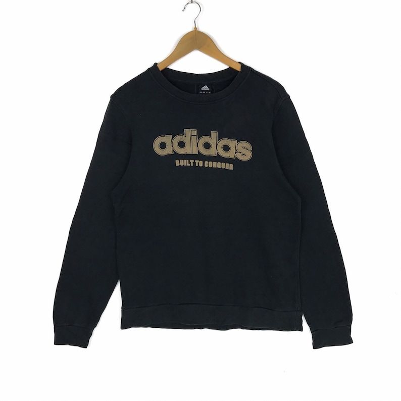 Rare Vintage Adidas Sweatshirt Spellout Big Logo Jumper Pullover Sweater Fashion Style Sportwear Streetwear Rap Tees Hip Hop Swag