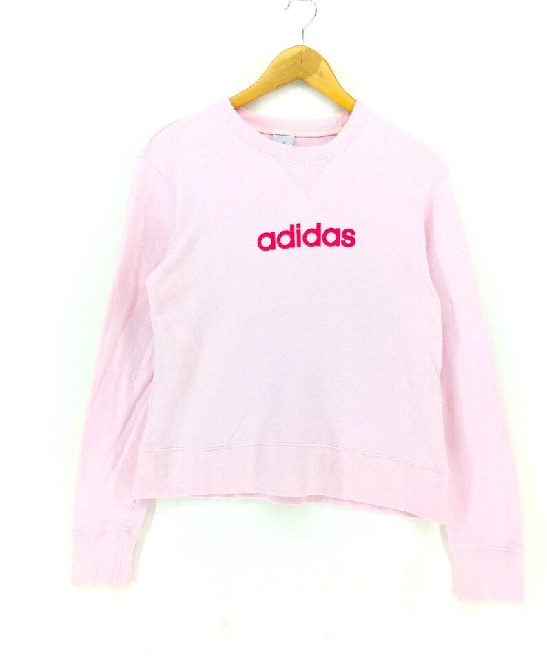 Rare Vintage Adidas Sweatshirt Spellout Big Logo Shirt Vtg Sportwear Jacket Jumper Pullover Retro Style Rap Tees Hip Hop Swag