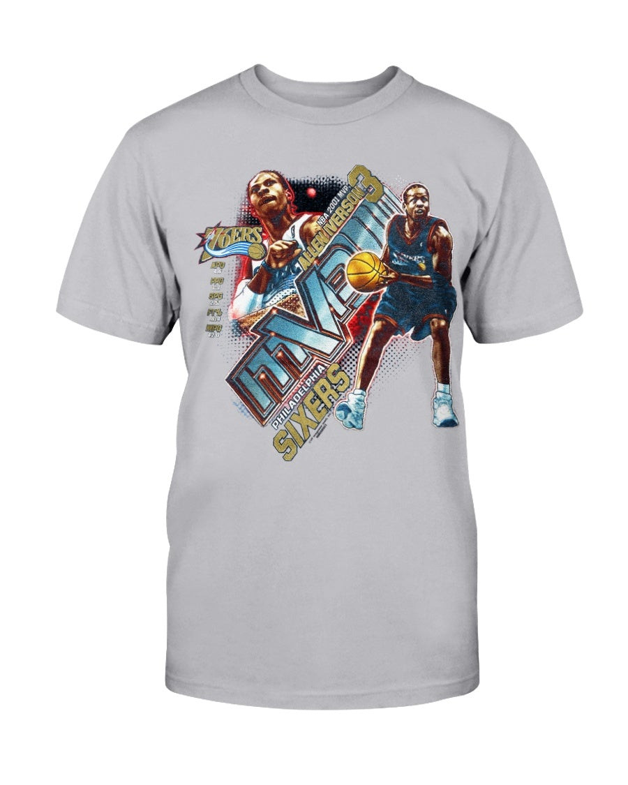 Rare Vintage Allen Iverson 00S T Shirt Nba Basketball Philadelphia 76Ers Lee Sportwear T Shirt 211214