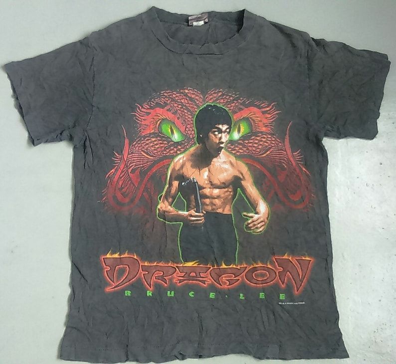 Rare Vintage Bruce Lee Dragon Movie Tshirt
