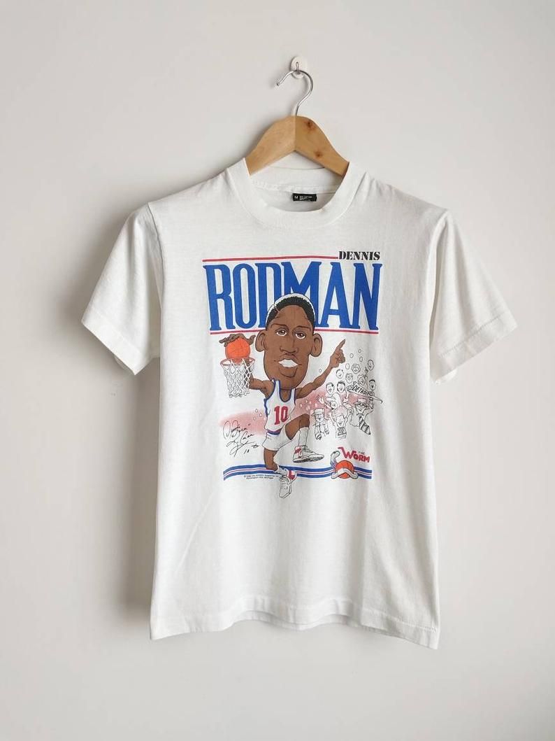 Rare Vintage Dennis Rodman The Worm 80's Shirt