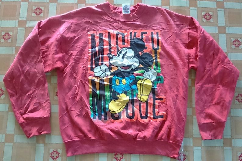 Rare Vintage Disney Cartoon Mickey Mouse Sweatshirt