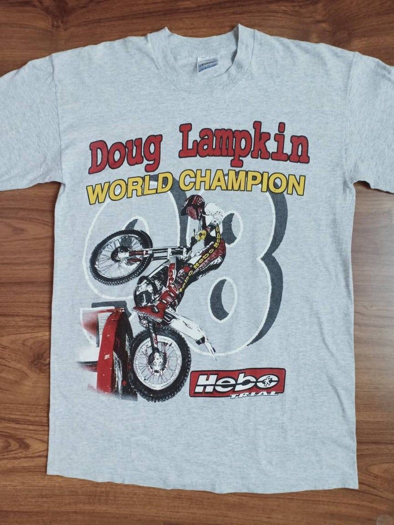 Rare Vintage Dougie Lampkin World Champions 90'S Shirt