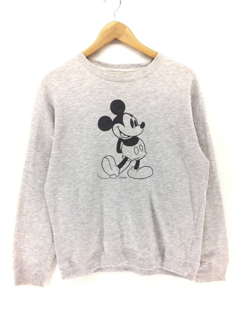 Rare Vintage Mickey Mouse Crewneck Sweatshirt Vtg Cartoon Walt Disney Shirt