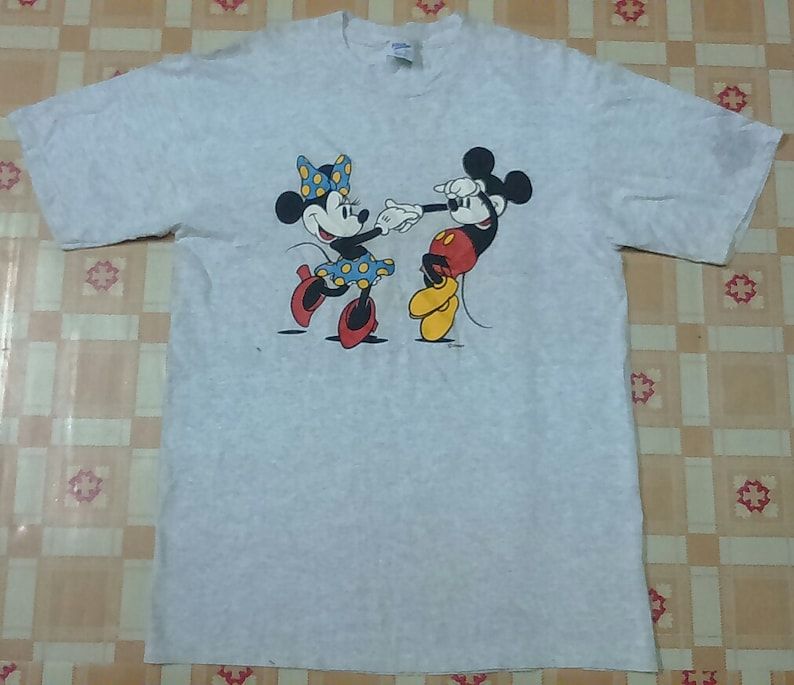 Rare Vintage Mickey Mouse Minie Cartoon Tshirt
