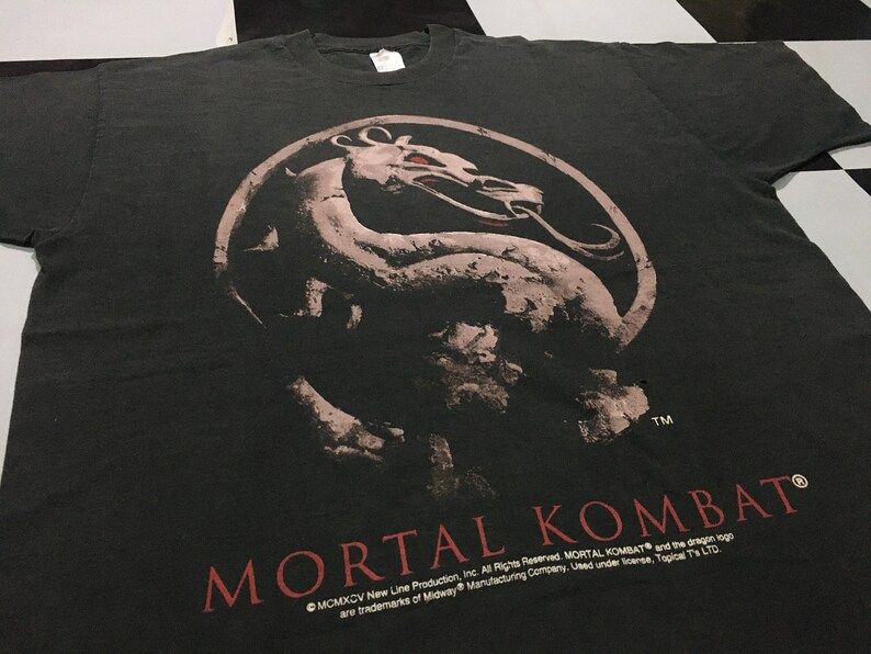 Rare Vintage Mortal Kombat Shirt 1995 Single Stitch Made In Usa rare vintage mortal kombat shirt 1995 single stitch made in usa o7zqw