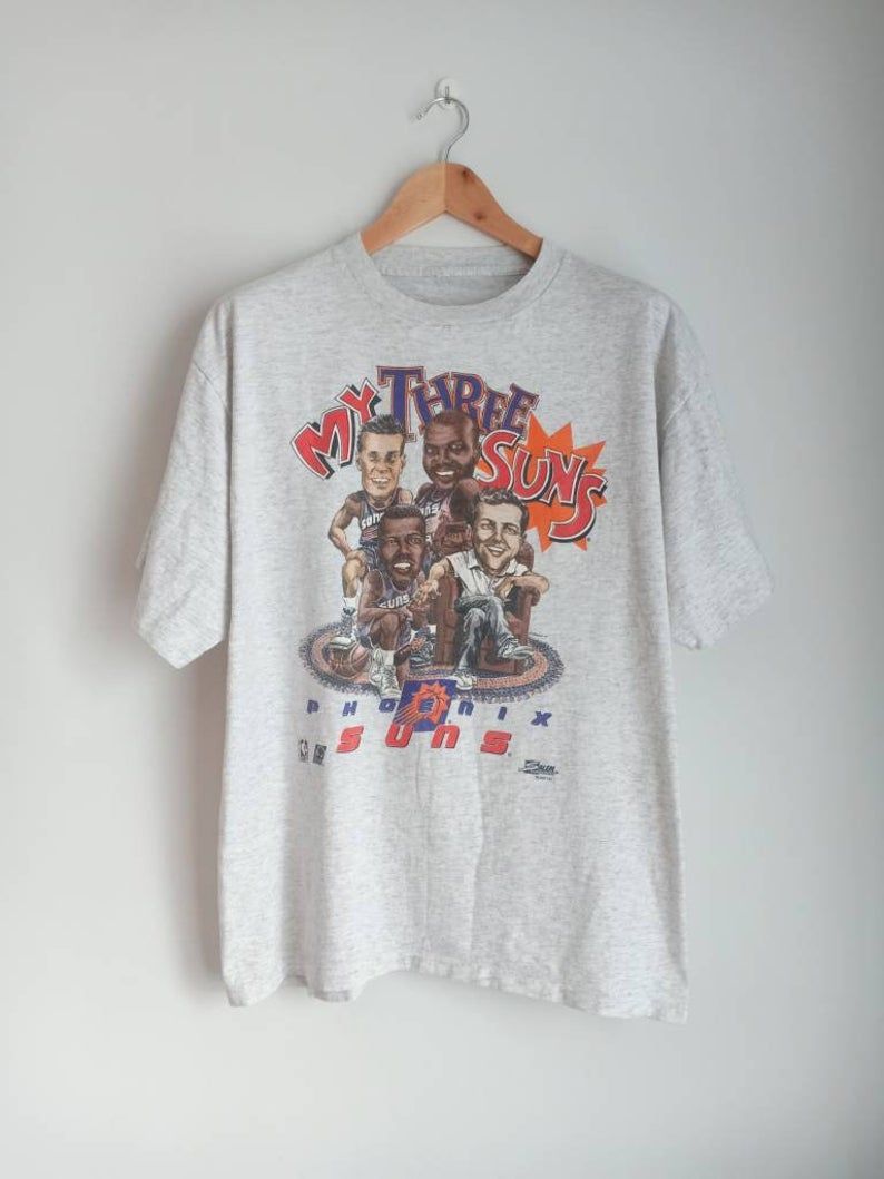 Vintage 90's Phoenix Suns My Three Suns Caricature Shirt