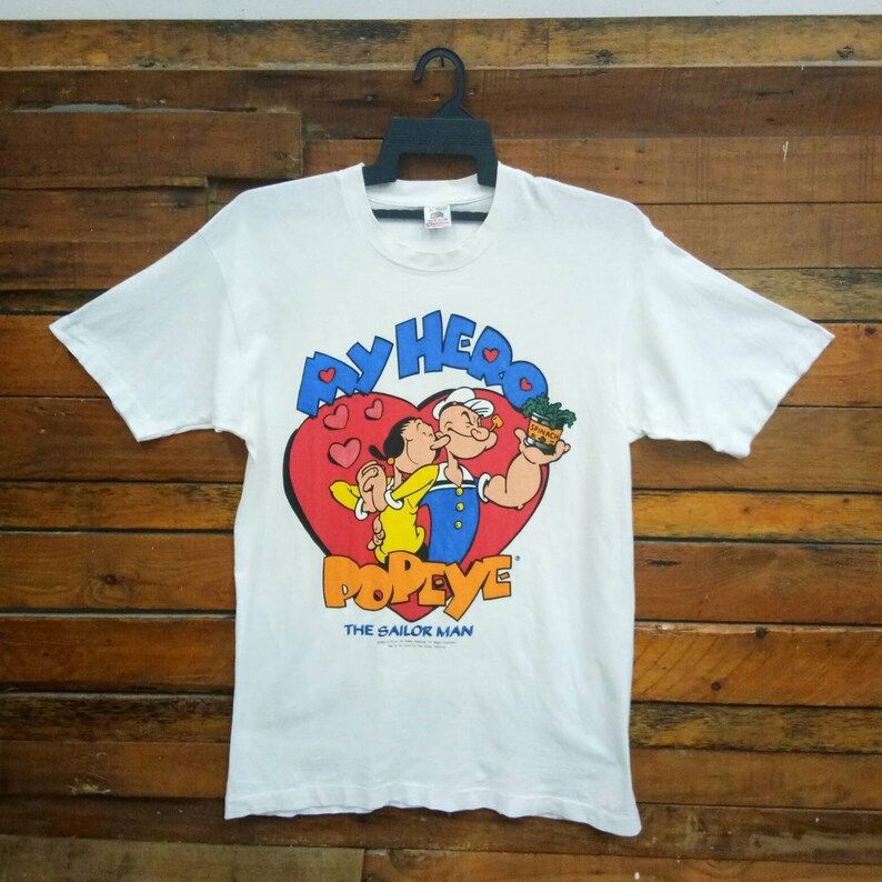 Rare Vintage Popeye T Shirt Popeye And Olive Vintage Cartoon T Shirt Vintage T Shirt