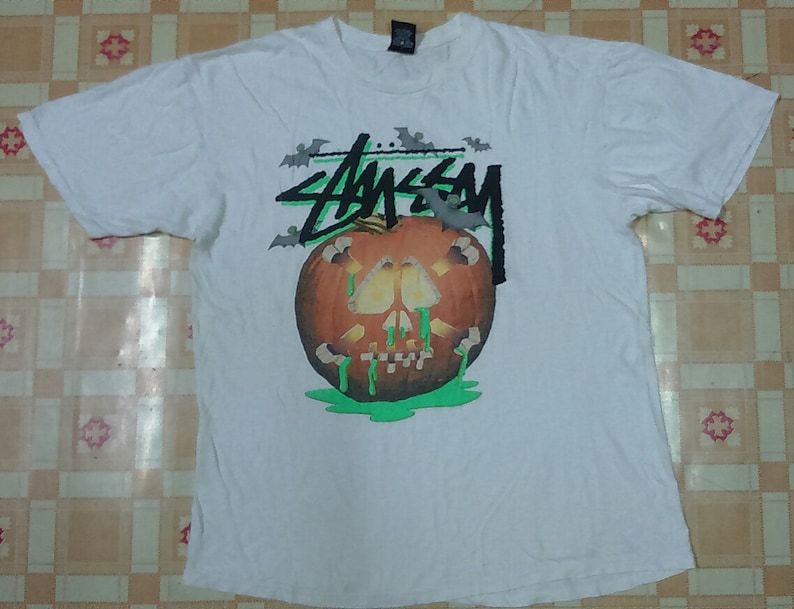 Rare Vintage Stussy Skate White T Shirt