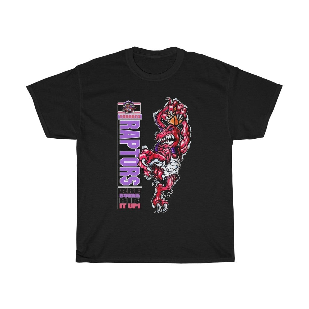 Rare Vintage Toronto Raptors Crazy Mascot Logo 90S Unisex Heavy Cotton Tee 211104