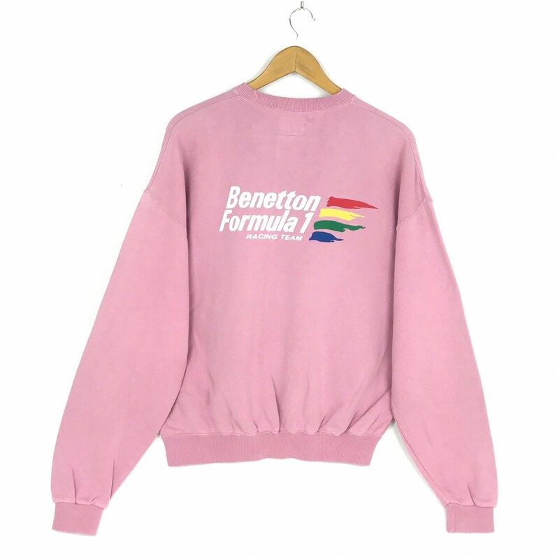 Rare Vintage United Colors Of Benetton Sweatshirt Vtg Benetton Formula 1 Racing Team Motorsport Sweater Fashion Streetwear Hip Hop Swag