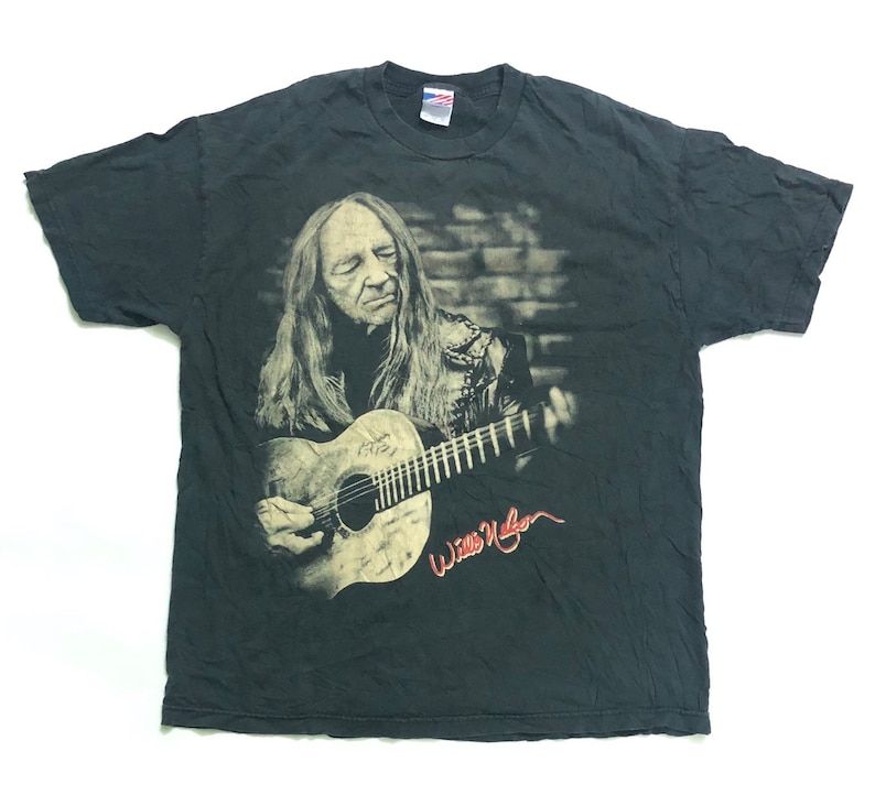 Rarevintage 90S Willie Nelson Country Singer Band Shirt