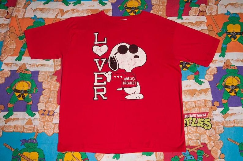 Red Snoopy Worlds Greatest Lover Peanuts