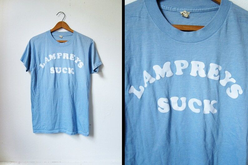 Reserved For Eve Lampreys Suck Tshirt Vintage Homemade Diy 70S
