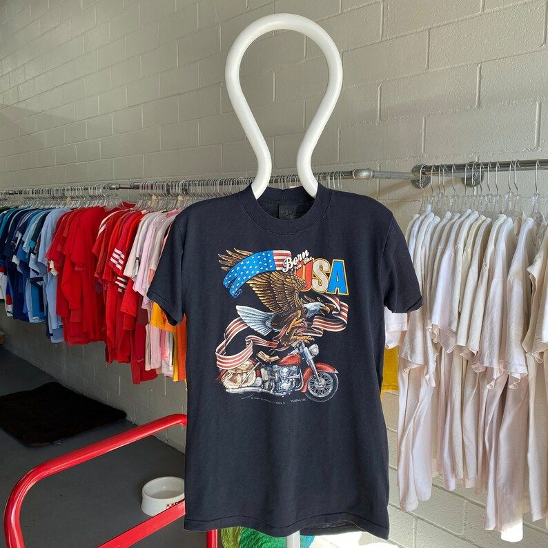 Reserved For Hafidz Vintage 1986 3D Emblem Born In The Usa Awesome Rare T Shirt