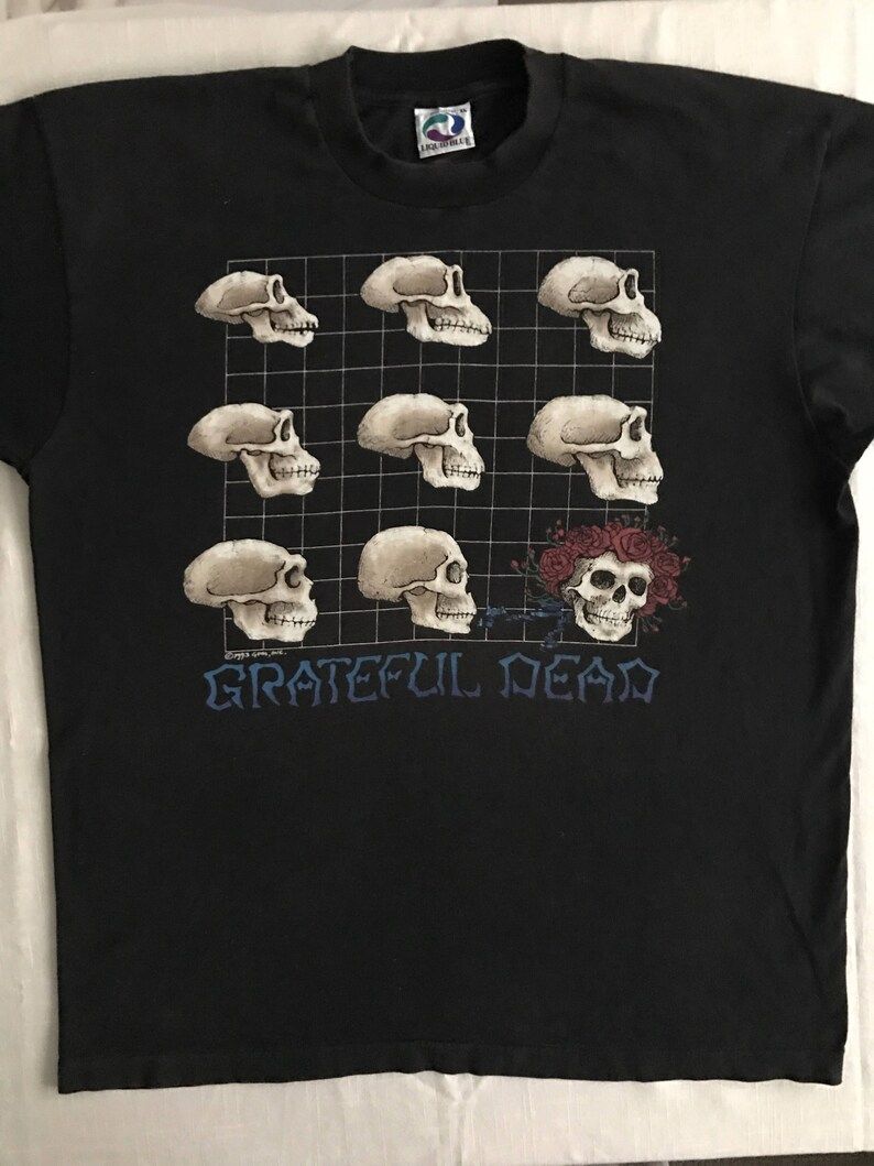 Reserved For Kyle Grateful Dead What A Long Strange Trip Its Been Evolution Skeleton 90S Vintage Black Extra Large T Shirt