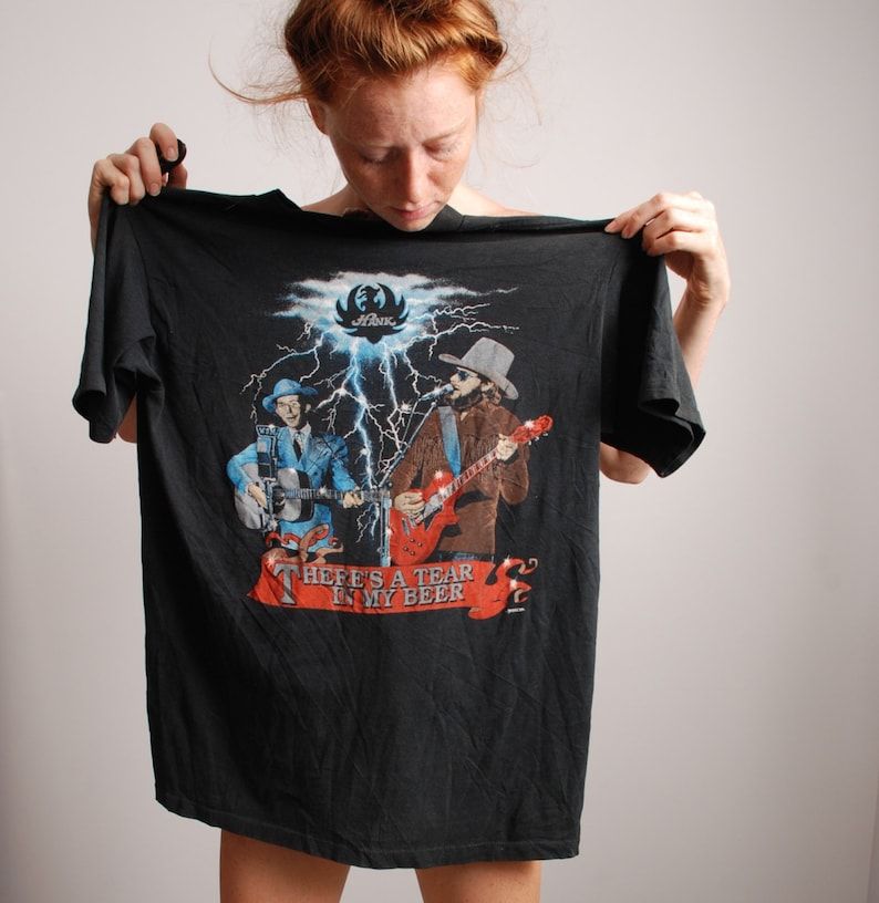 Reserved Hank Williams Theres A Tear In My Beer T Shirt Top