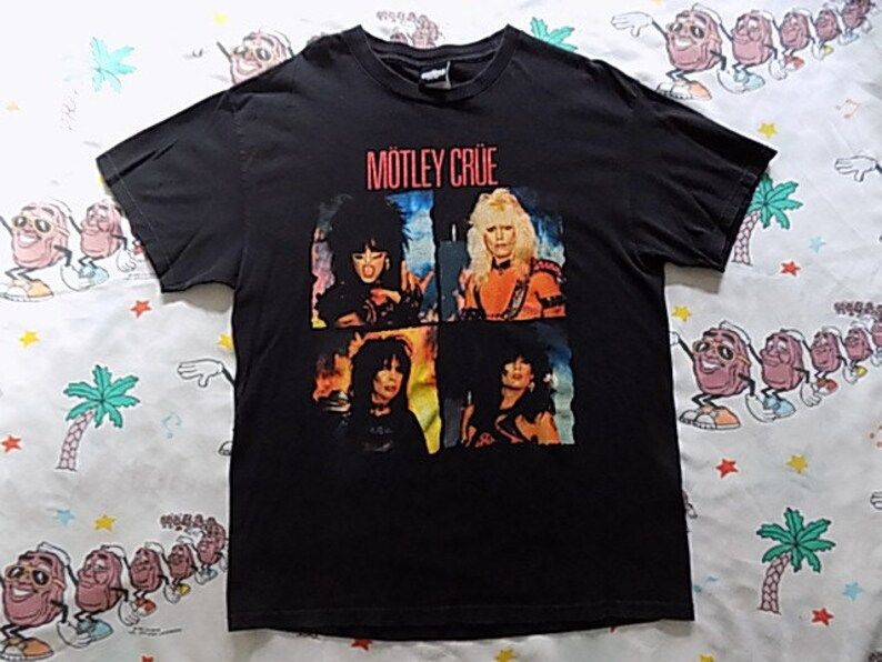 Reserved Motley Crue Shout At The Devil Album Cover T Shirt Arge By Winterland Hair Metal