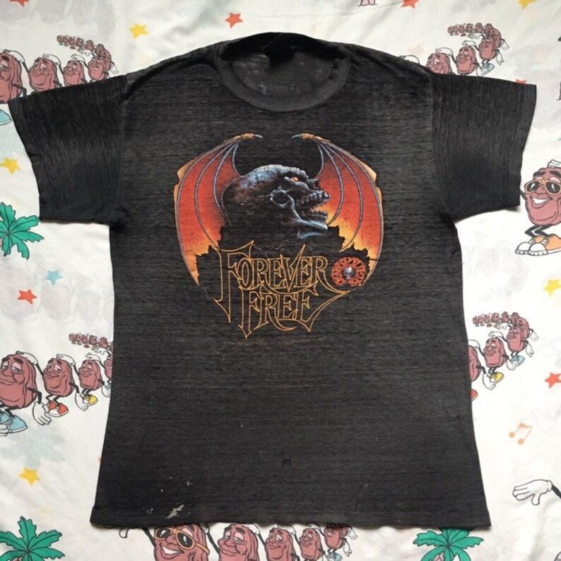 Reserved Vintage 80S Easyriders Forever Free 3D Emblem T Shirt Edium Burnout Threadbare